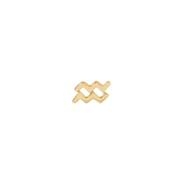 Mini Aquarius Zodiac Stud Earring