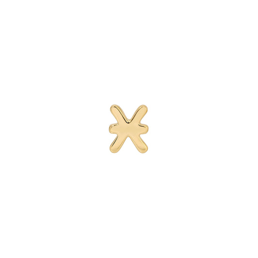 Mini Pisces Zodiac Stud Earring - Main Img