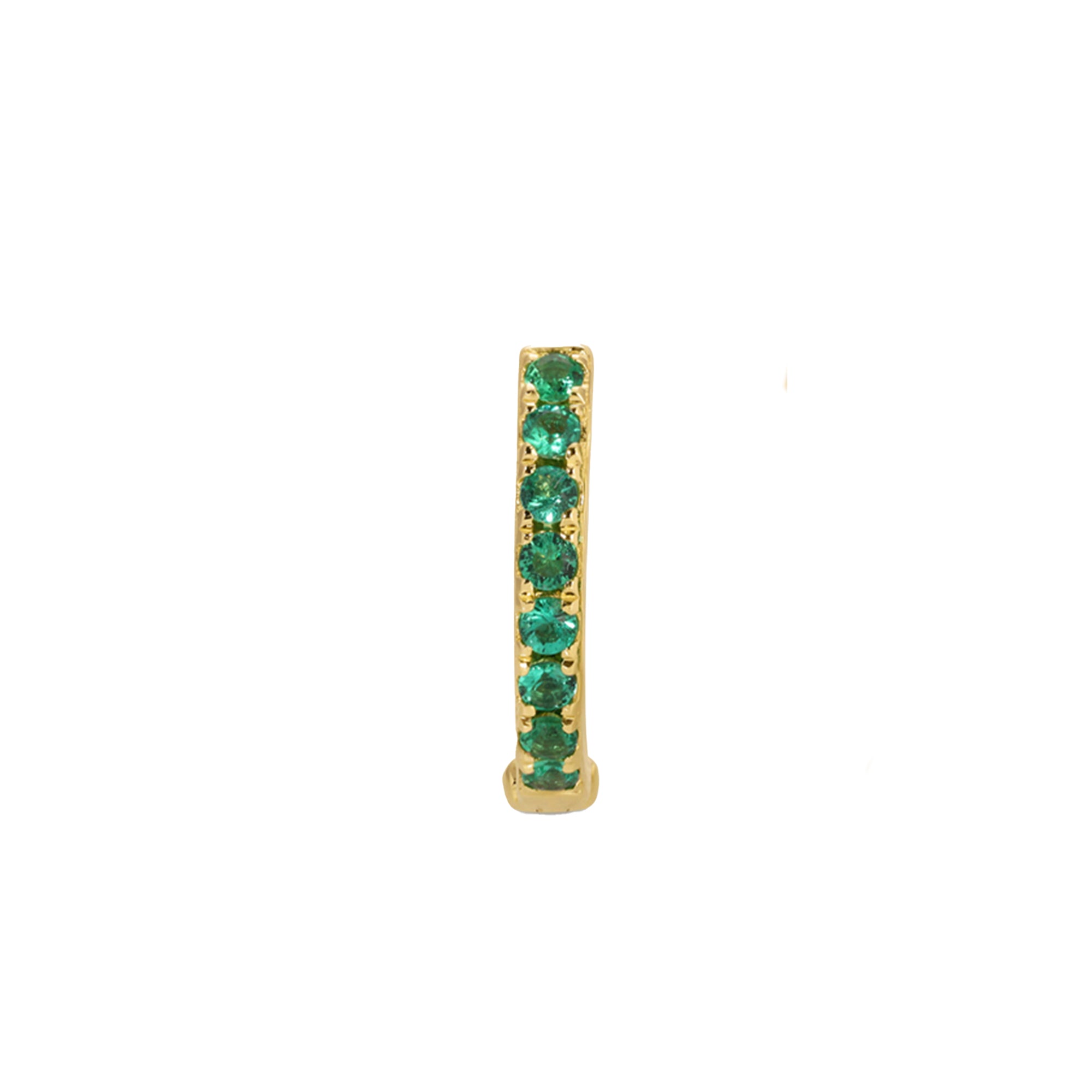 Diamond & Emerald Reversible Huggie Earring