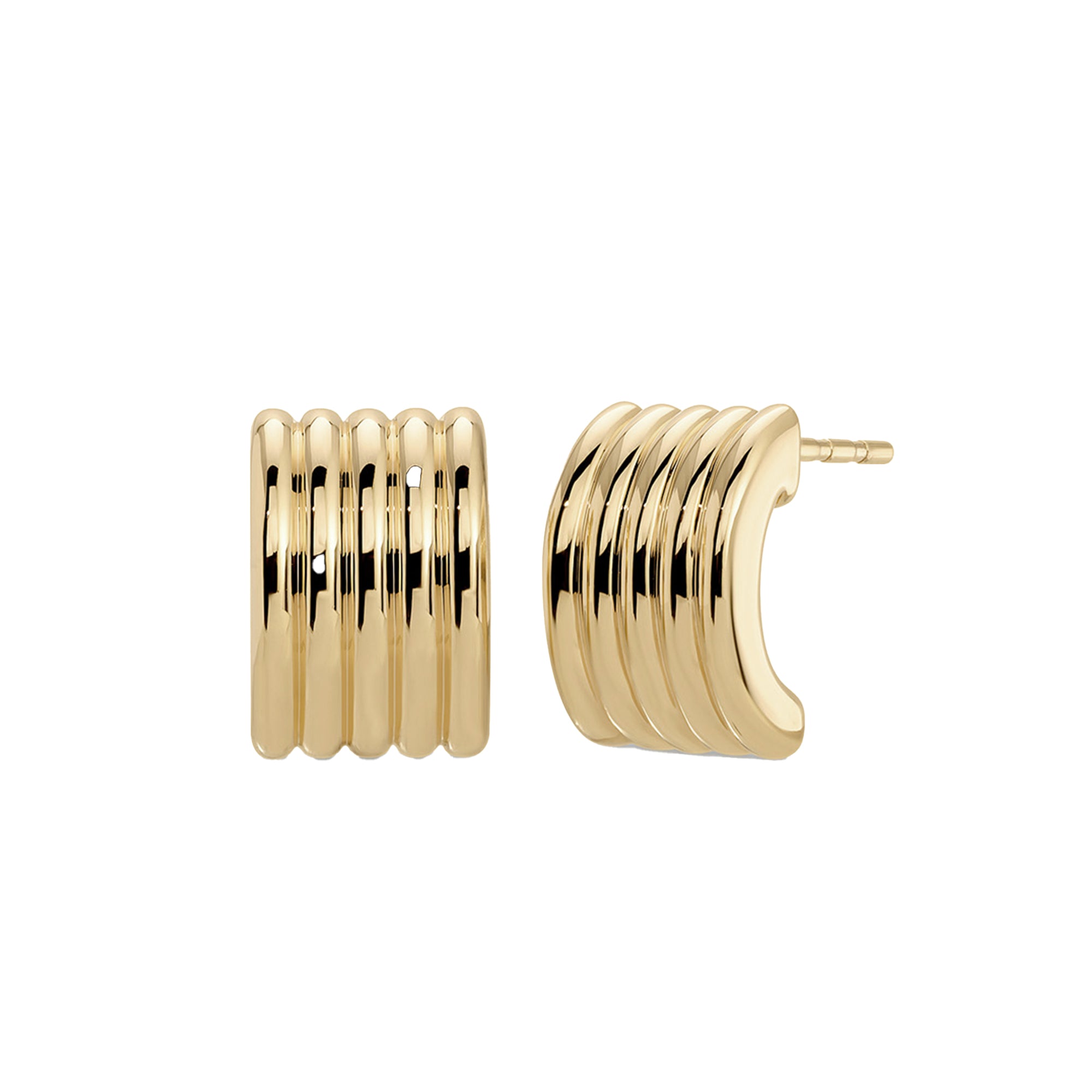 Jumbo Fluted Stud Earrings
