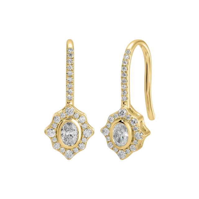 Oval Daphne Drop Earrings