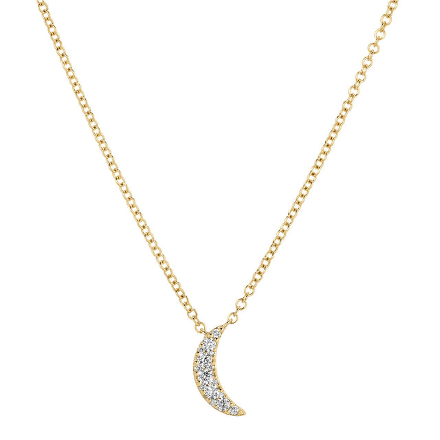 Diamond Crescent Choker Necklace