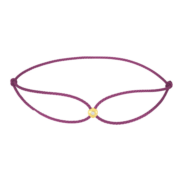 Diamond Plum Cord Bracelet