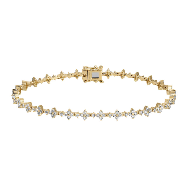 Diamond Fleur Eternity Bracelet