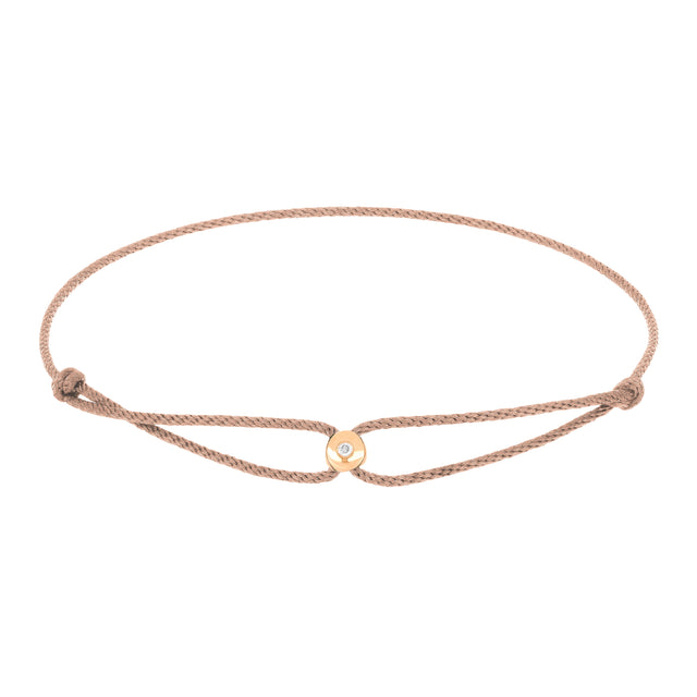 Diamond Mauve Cord Bracelet 
