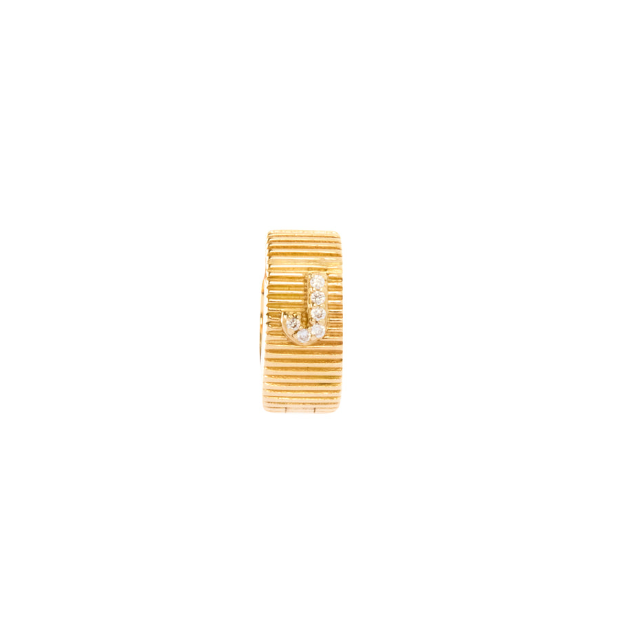 "J" Initial Huggie