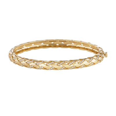 Pave Woven Bangle