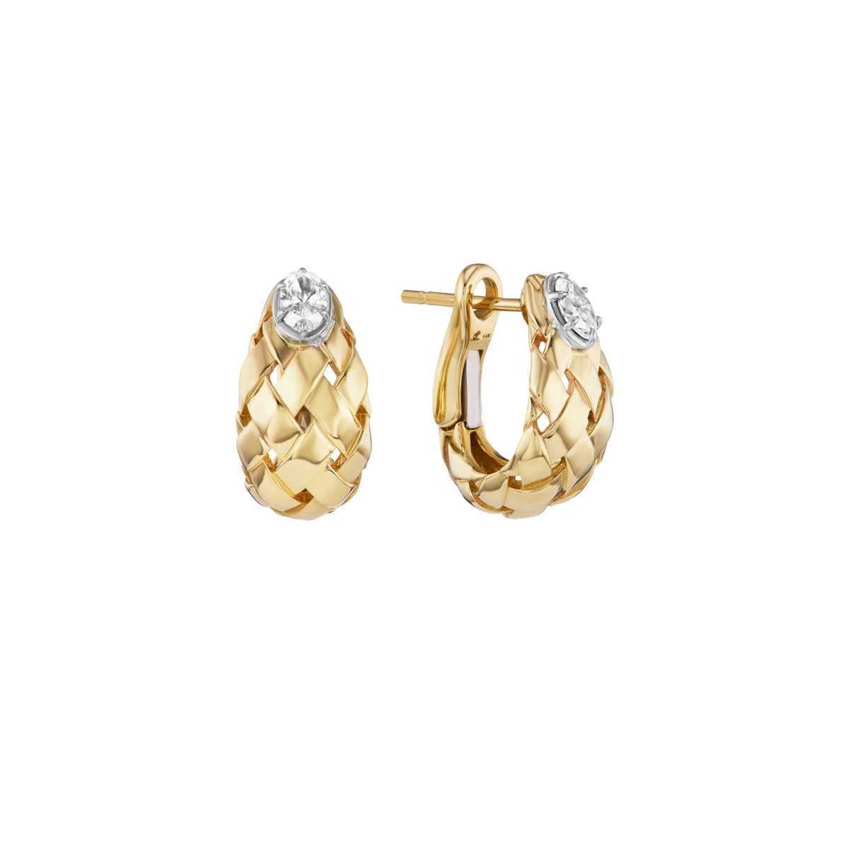 Medium Oval Woven Hoops