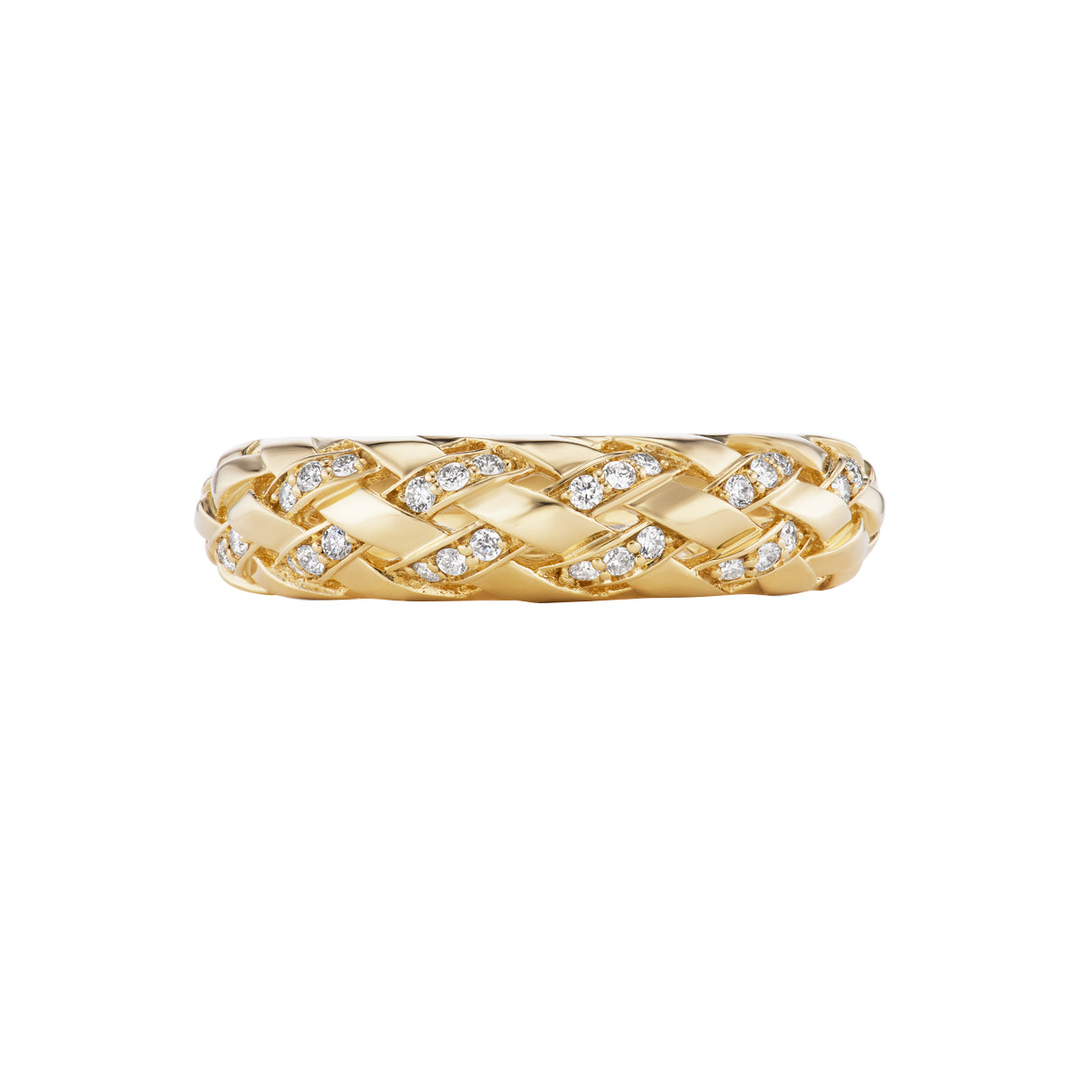 Small Pave Woven Ring