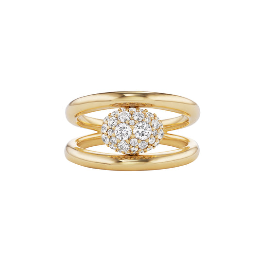 Pave Diamond Eggie Ring - Main Img