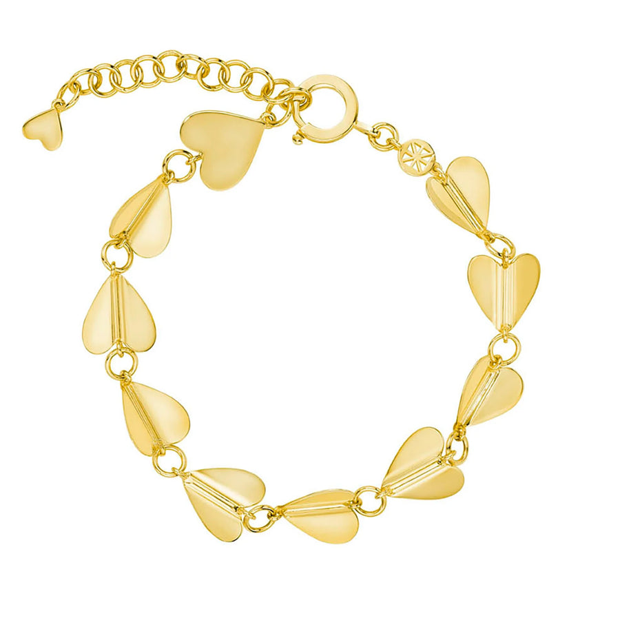Cadar Wings of Love Bracelet - Gold (M) - Bracelets - Broken English Jewelry top view