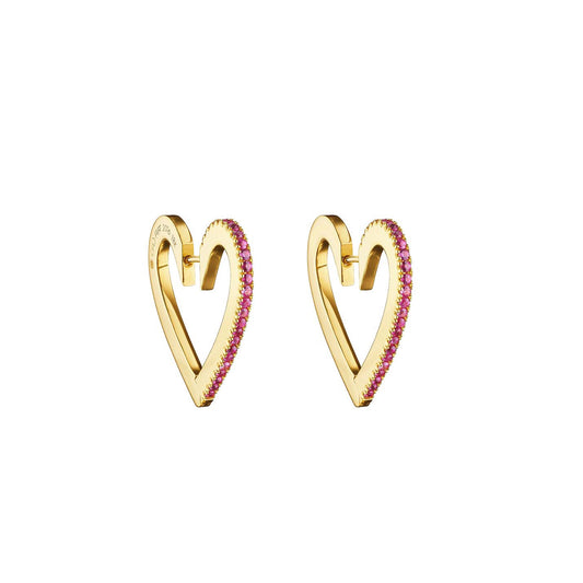 Medium Endless Hoop Earrings - Ruby - Main Img