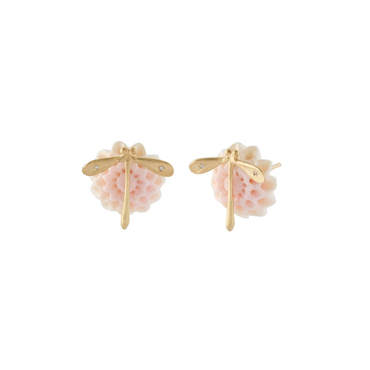 Pink Conch Enchanted Garden Studs - Main Img