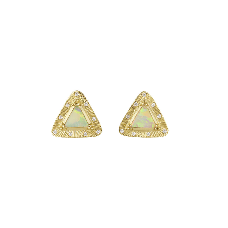 Brooke Gregson Pyramid Starlight Opal Stud Earrings - Earrings - Broken English Jewelry front view