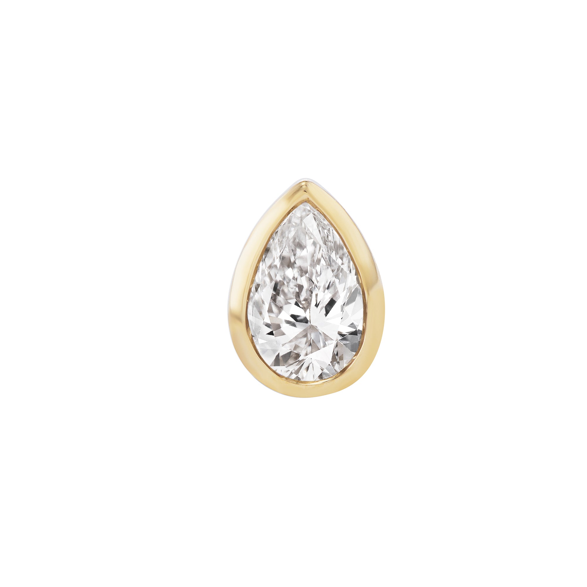 Pear Diamond Mini Stud Earring