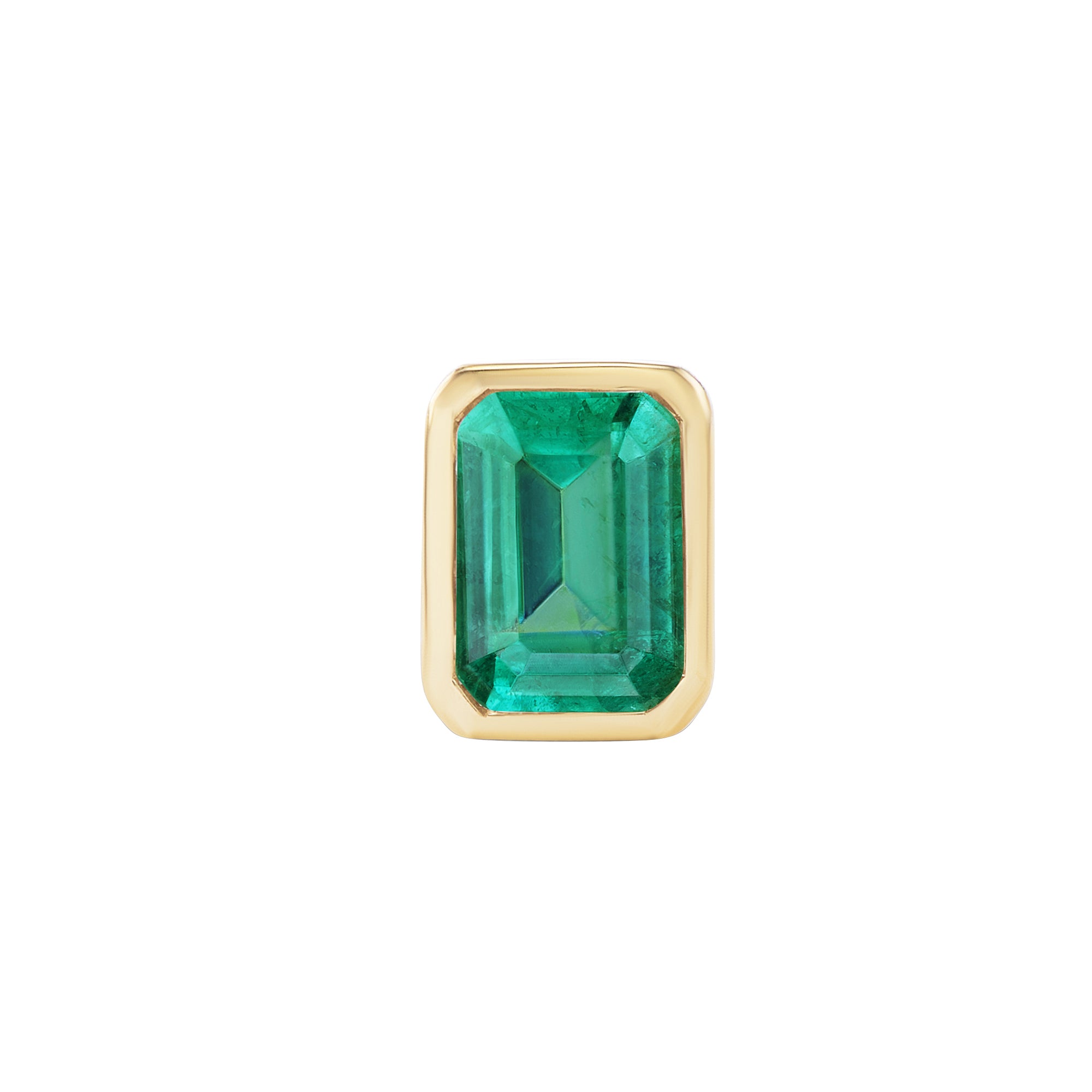Emerald Cut Diamond Mini Stud Earring