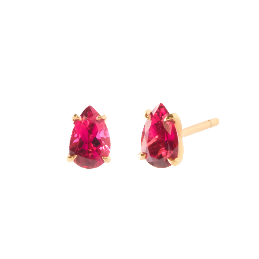 Stud Earrings - Rubellite