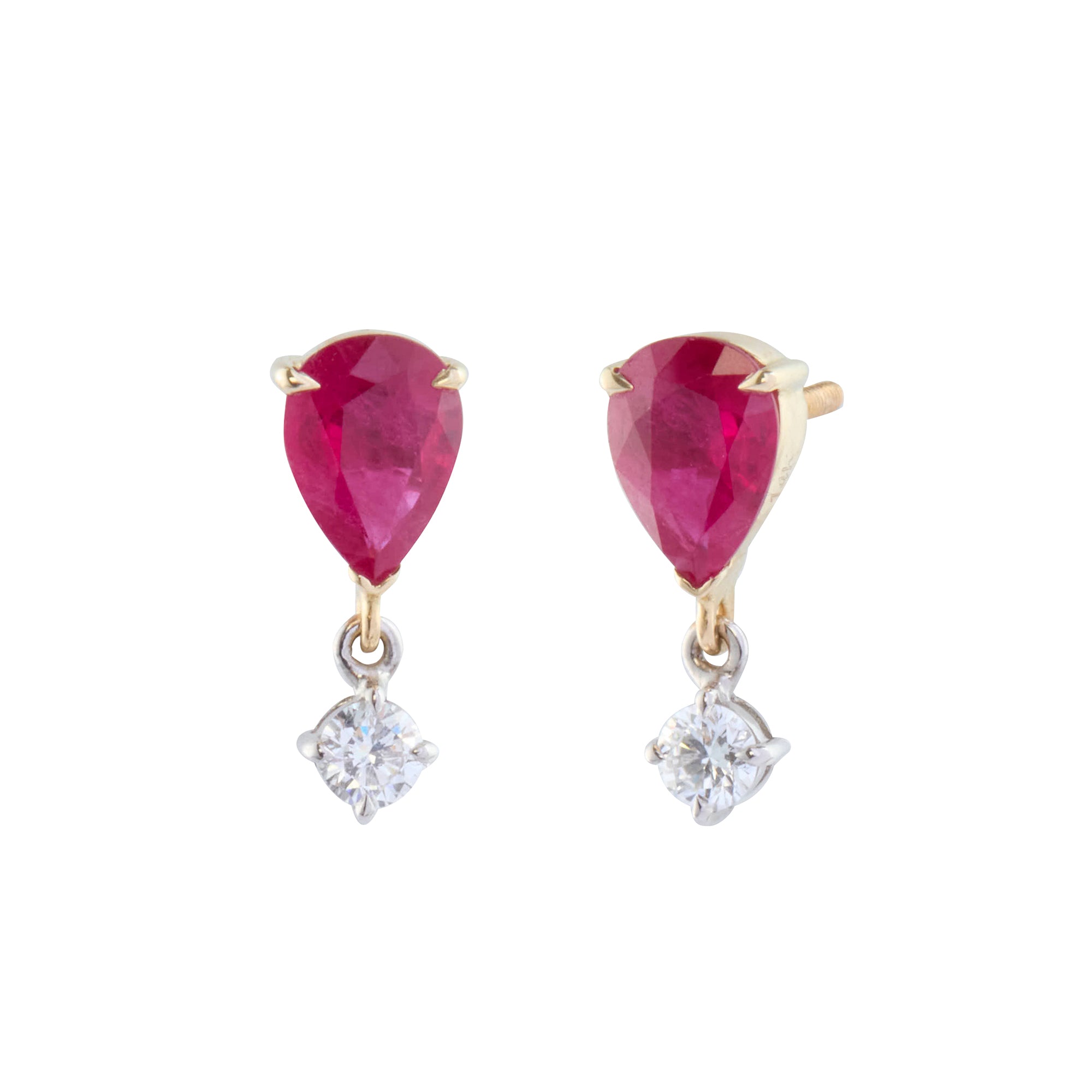 Ruby & Diamond Earrings