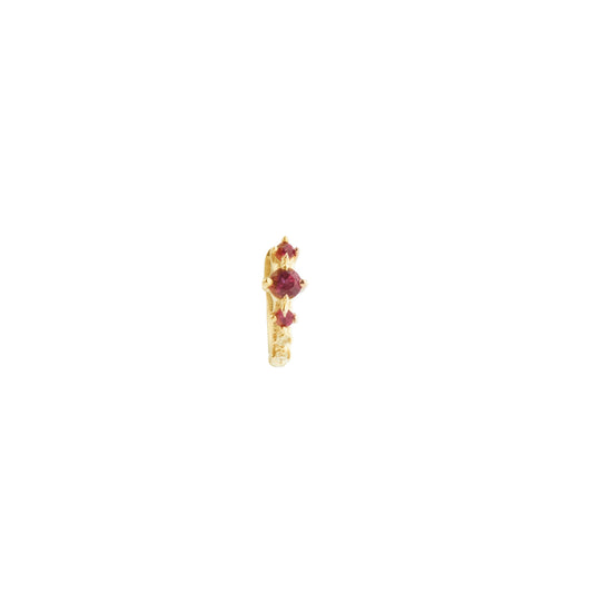 Ruby and Diamond Stardust Hoop