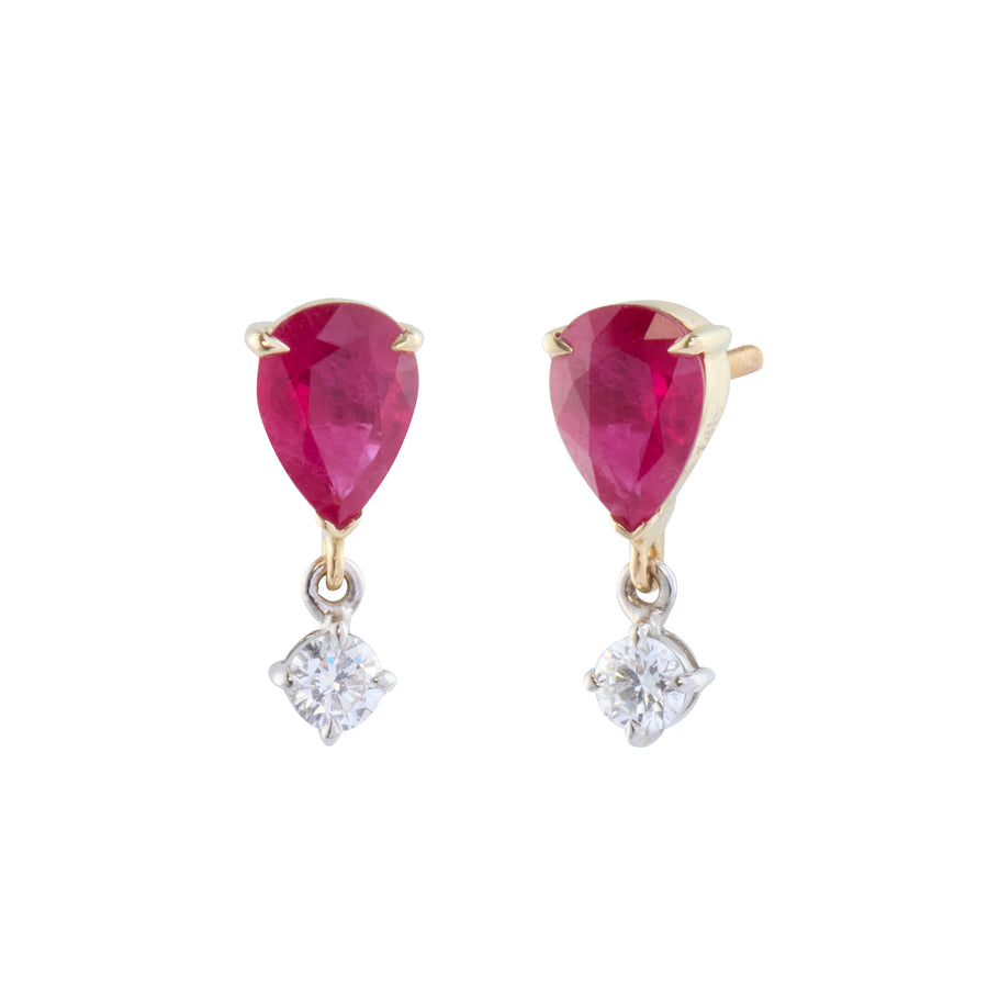 Ruby & Diamond Earrings