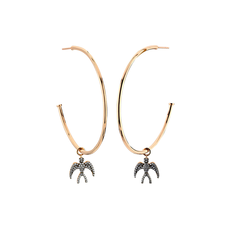 Swallow Hoop Earrings