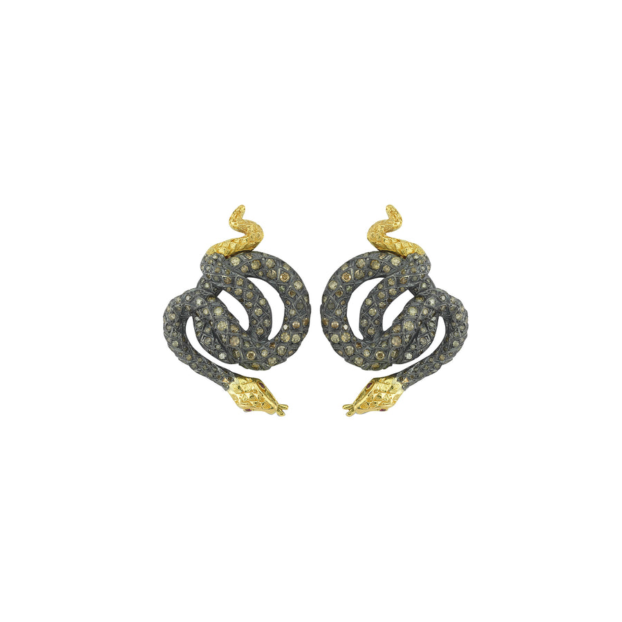 Coiled Serpent Earrings