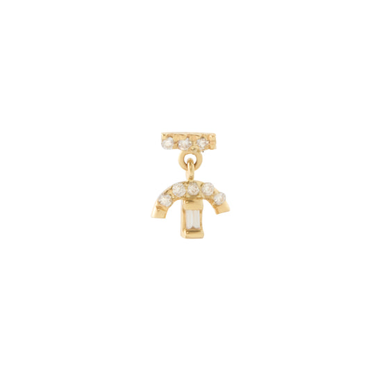 Gravity Earring - White Baguette - Main Img