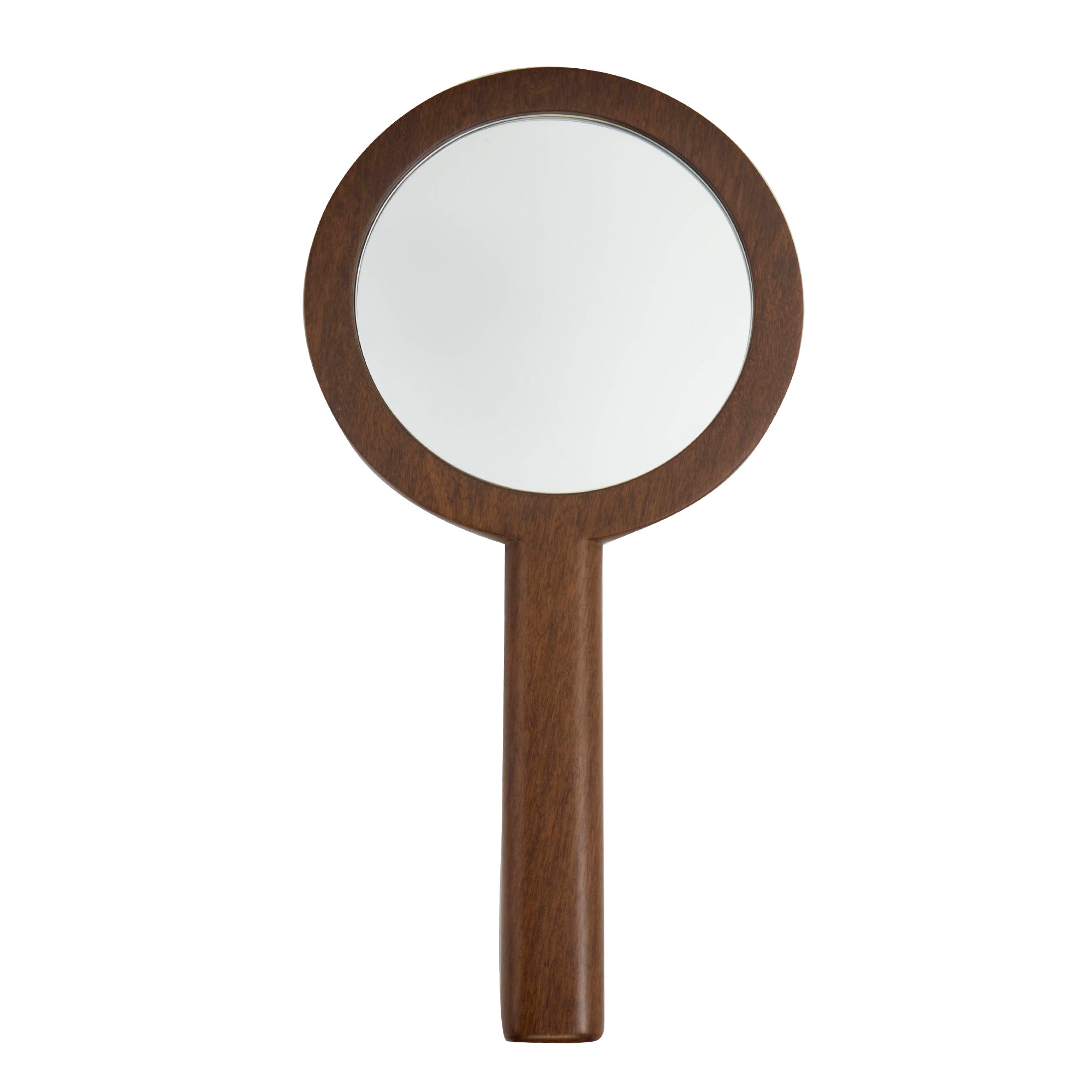 Victoria Regia and White Flowers Print Marquetry Hand Mirror