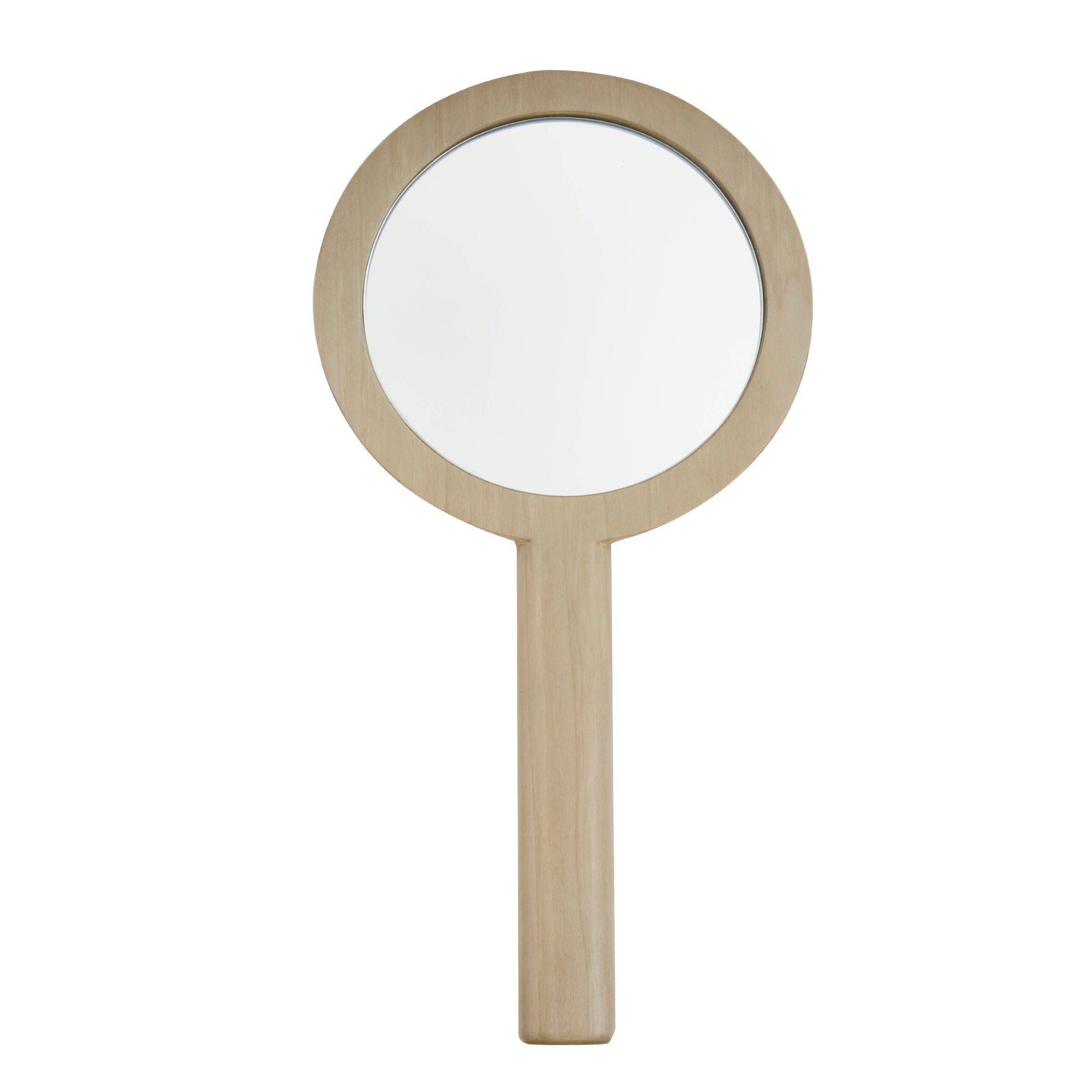 Two Tigers Print Marquetry Hand Mirror