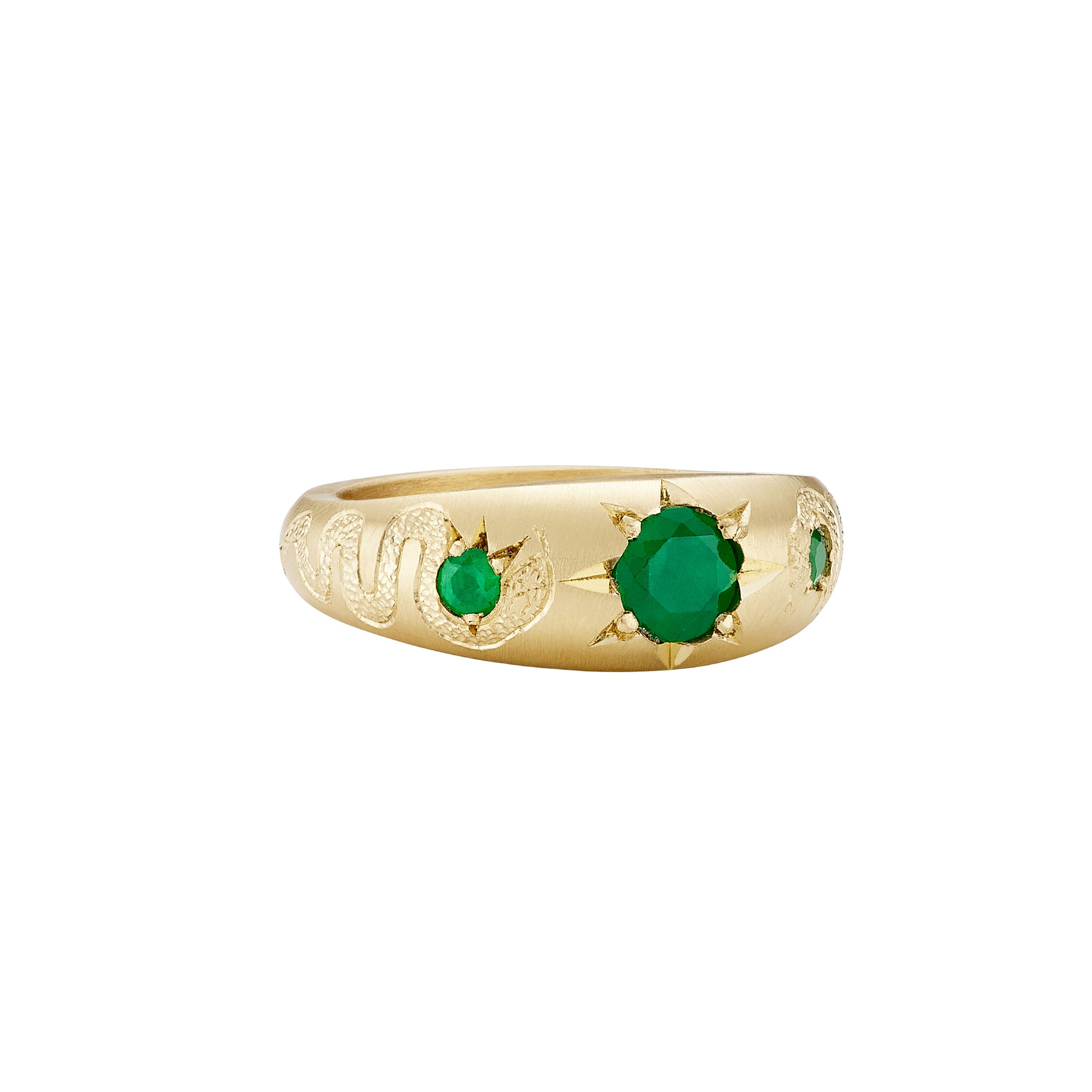Emerald Eternal Snake Ring