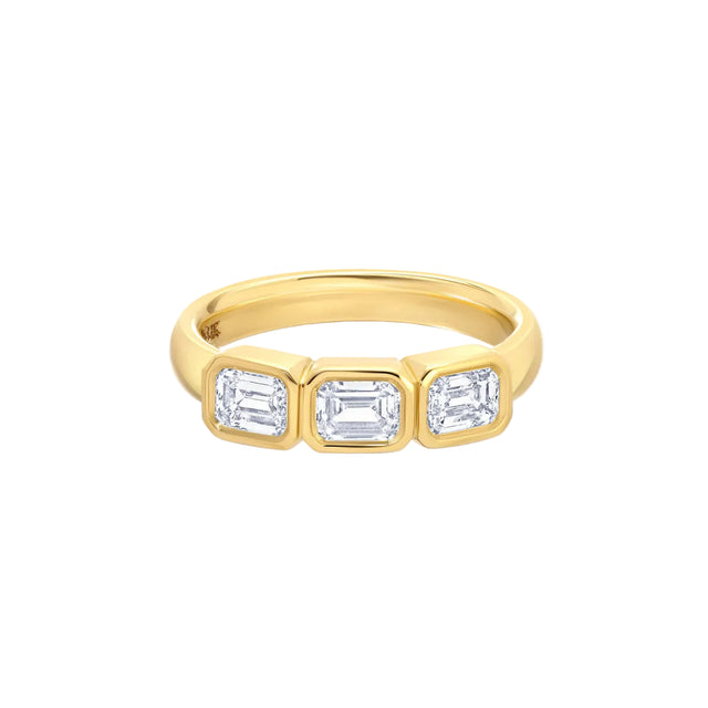 Emerald Trio Pinky Ring