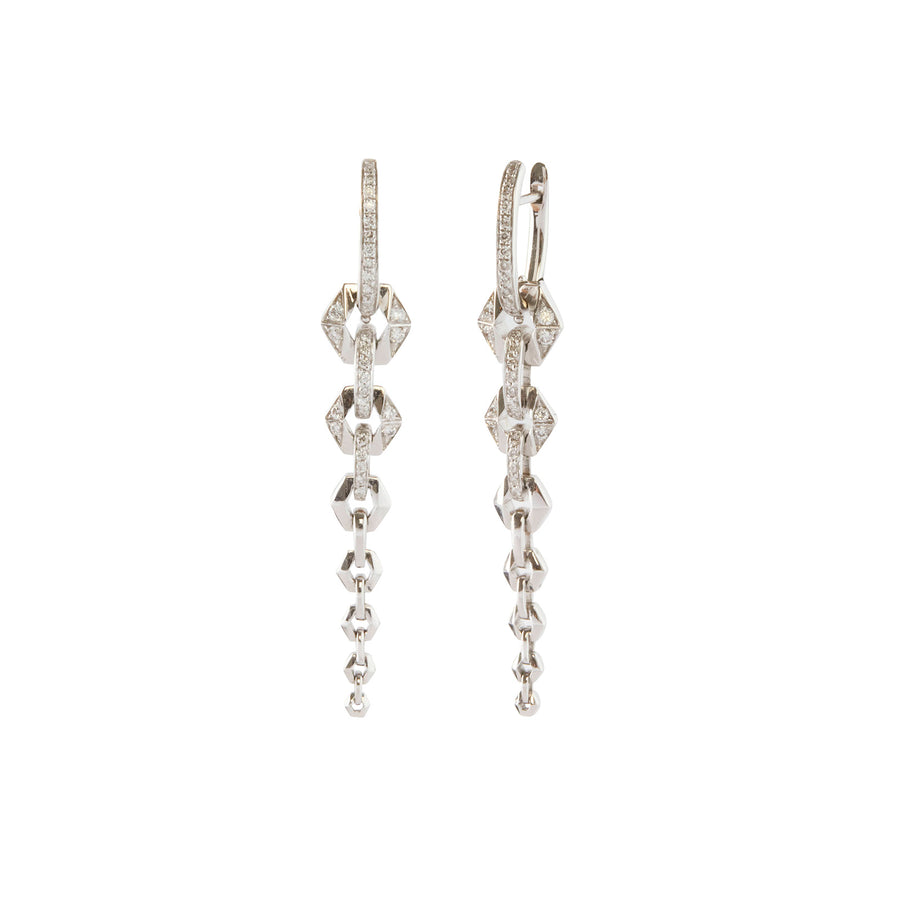 Flow IV Earrings - White Gold