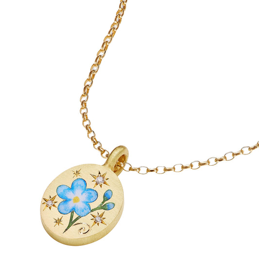 Forget Me Not Pendant Necklace - Main Img