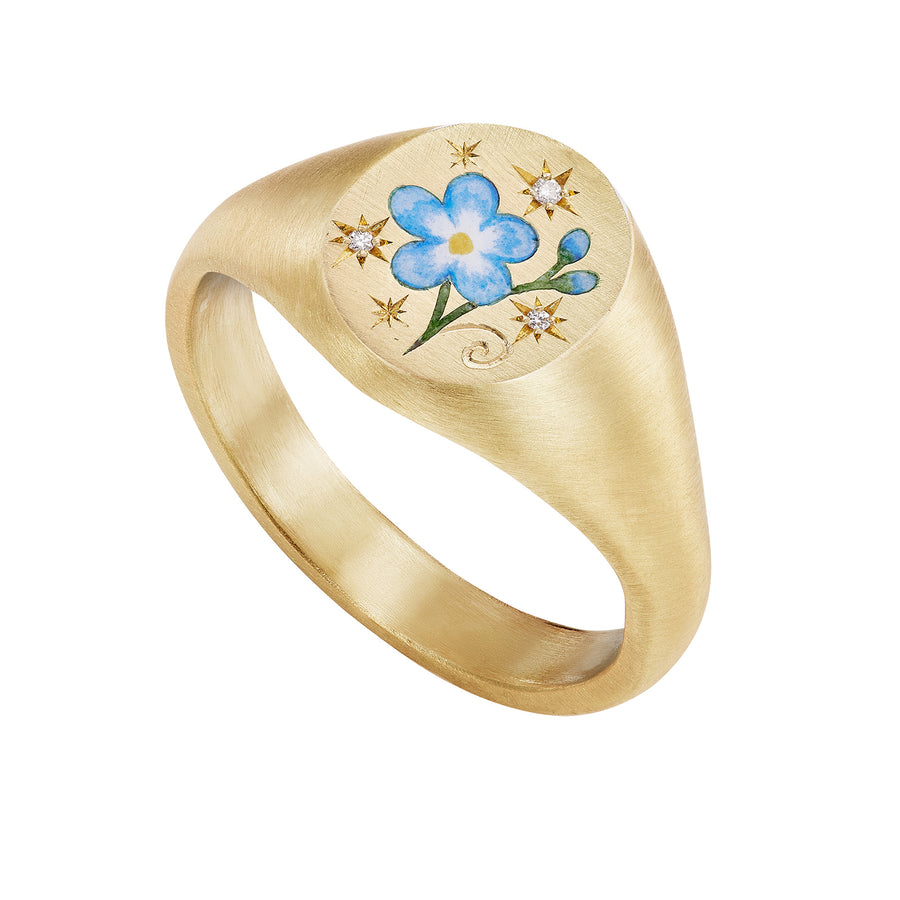 Cece Forget Me Not Ring - Rings - Broken English Jewelry side angled view