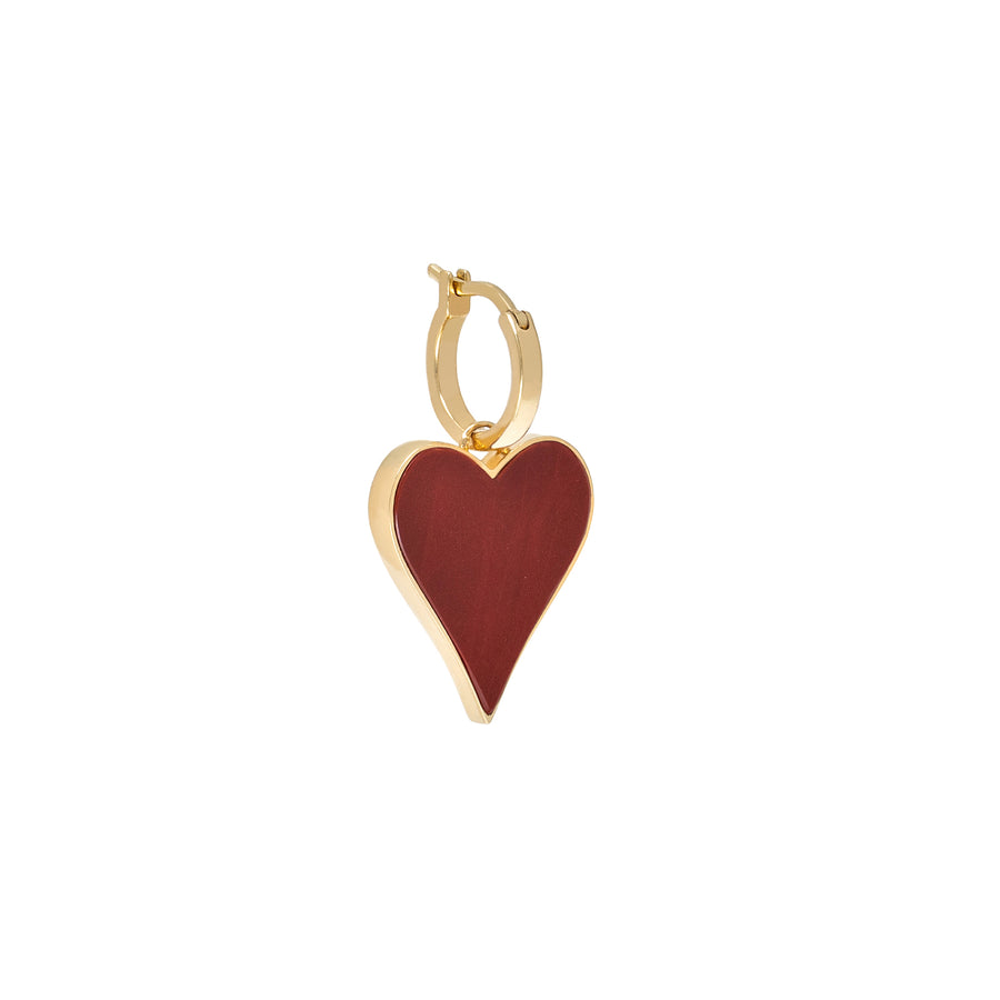 Prasi Friburgo Heart Earclip, angled front view
