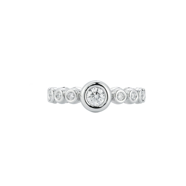 Diamond Extensible Bezel Solitaire Ring