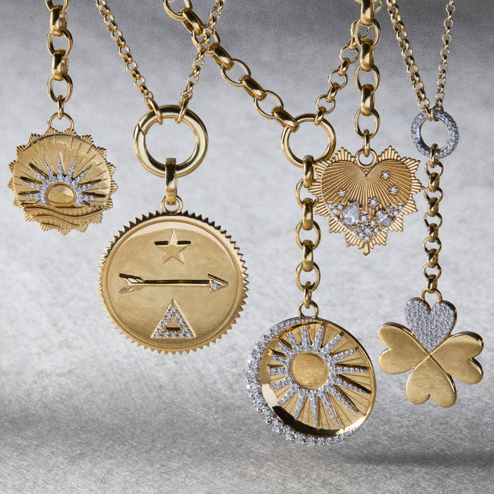 Foundrae - Foundrae Oversized Love Token Diamond Center Medallion