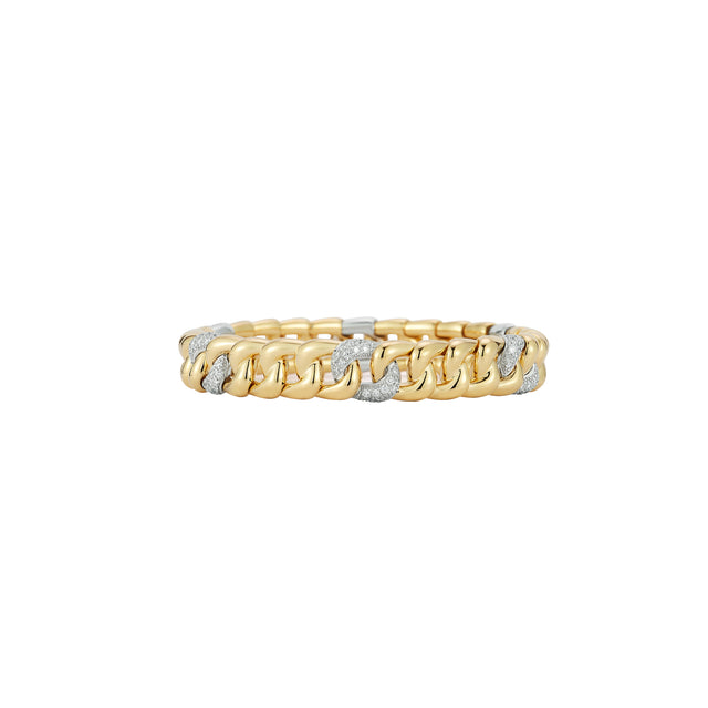 Diamond Groumette Stretch Link Bracelet