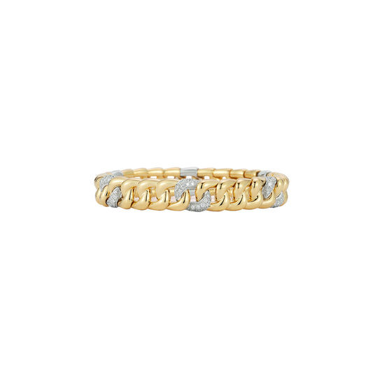 Diamond Groumette Stretch Link Bracelet - Main Img