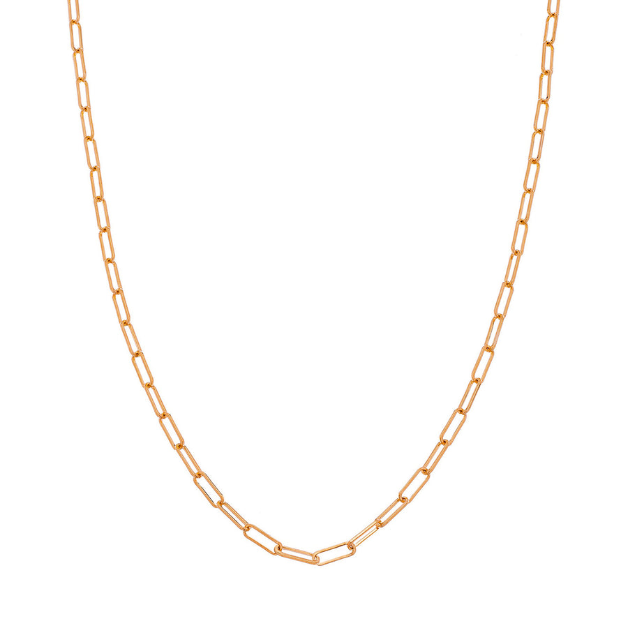 Sethi Couture Medium Paper Clip Chain - Rose Gold - Necklaces - Broken English Jewelry