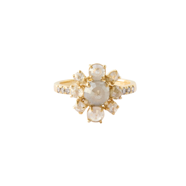 Galaxy Ring - Icy Light Gray Diamond