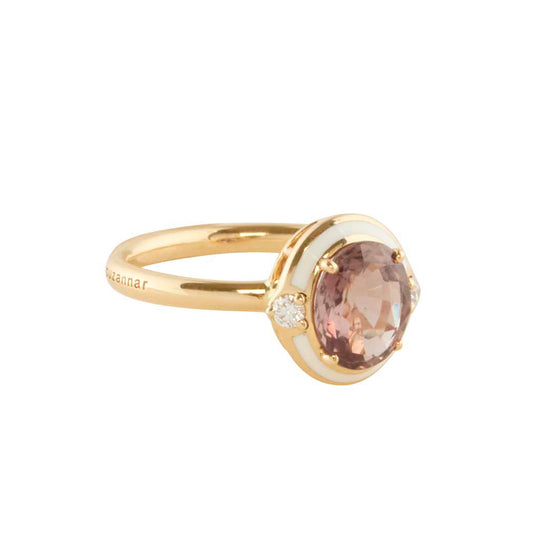 Pink Sapphire and Diamond Mina Ring
