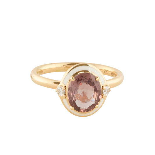 Pink Sapphire and Diamond Mina Ring - Main Img