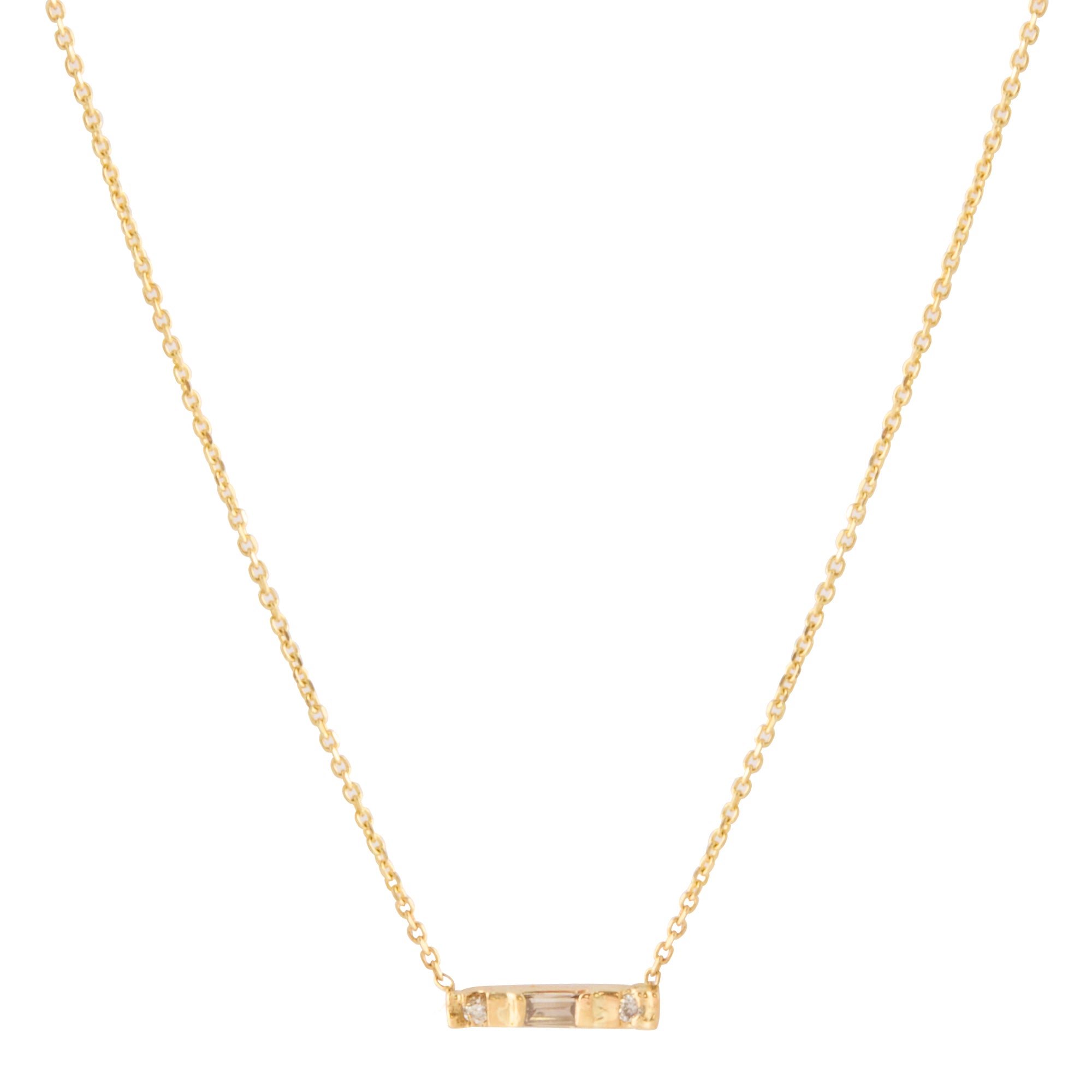 Gravity Necklace - Champagne Baguette
