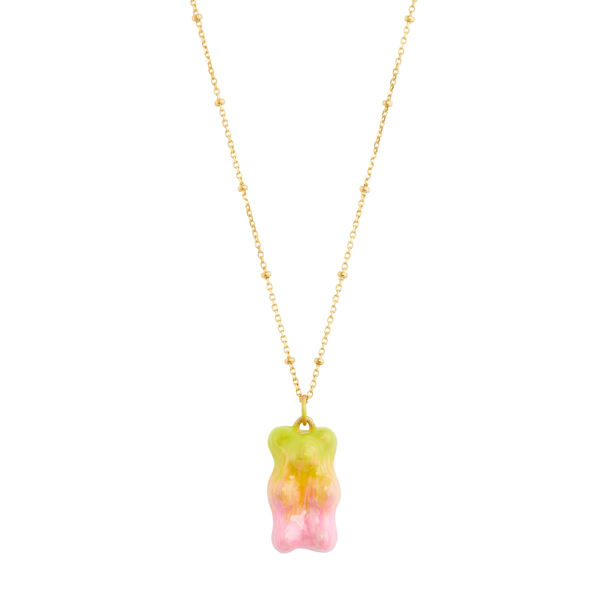 Maggoosh - Yellow Pink Gummy Pendant Necklace