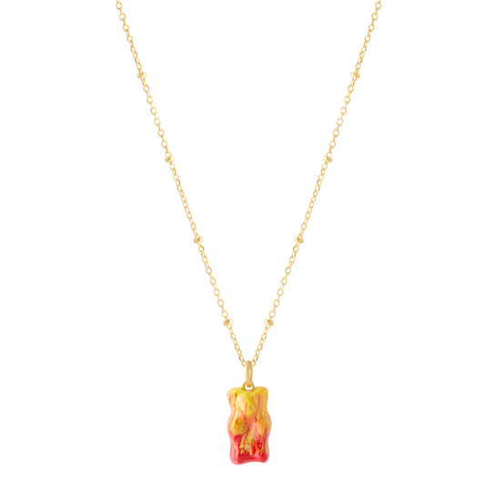 Mini Gummy Pendant Necklace - Fire - Main Img