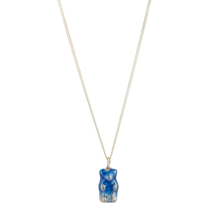 Maggoosh Mini Gummy Pendant Necklace - Ombre Blue - Necklaces - Broken English Jewelry front view