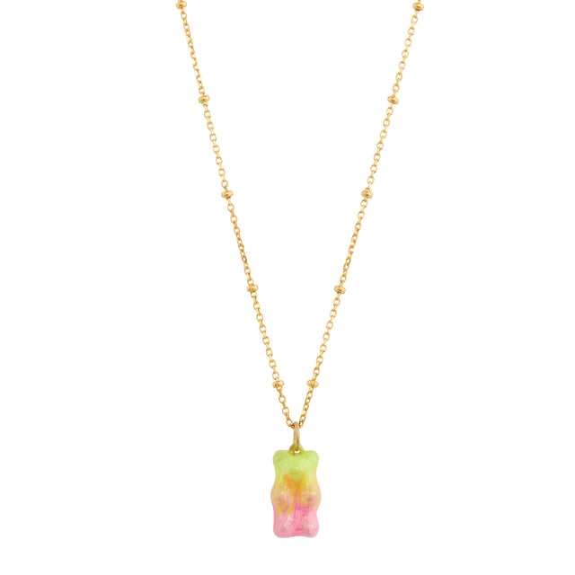Maggoosh - Mini Yellow Pink Gummy Pendant Necklace