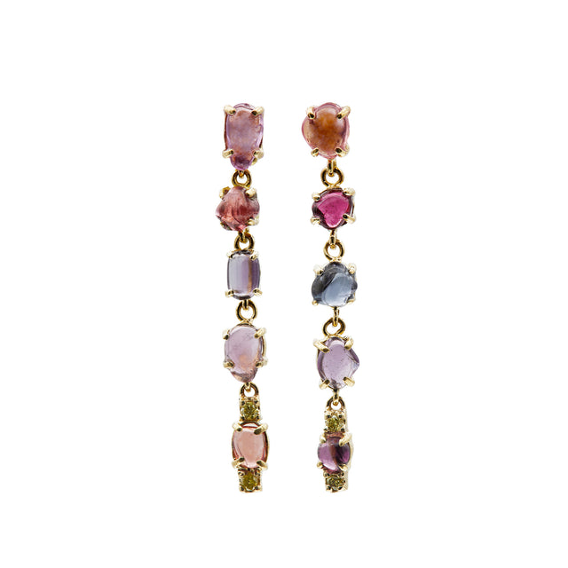 Xiao Wang - Natural Color Spinel and Diamond Galaxy Earrings