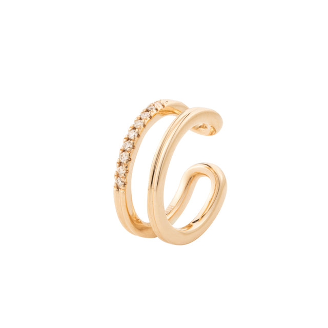 Diamond Gossamer Double Line Ear Cuff
